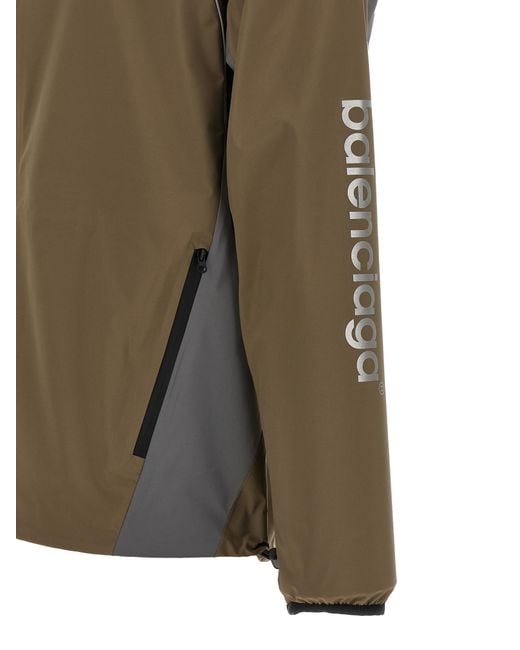 Balenciaga Green Techwear Zip Jacket for men
