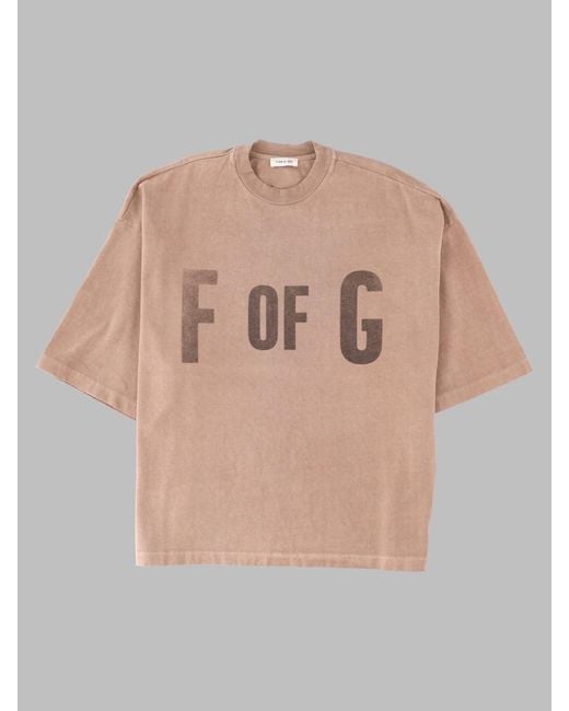 Fear Of God Natural 100% Cotton T-Shirt for men