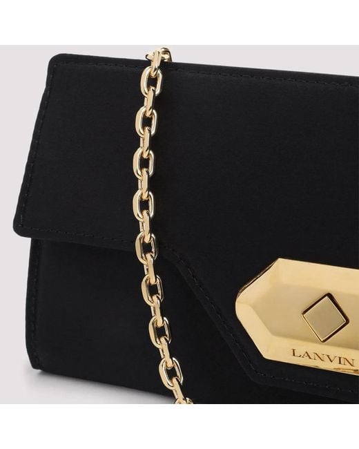 Lanvin White Invitation Evening Small Silk Pouch