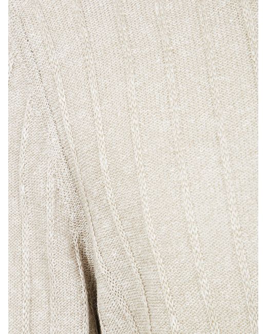 Barba Napoli White Long Sleeves Round Neck Sweater for men