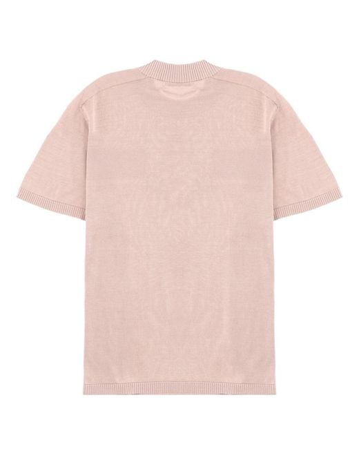 Acne Pink T-Shirt With Logo for men