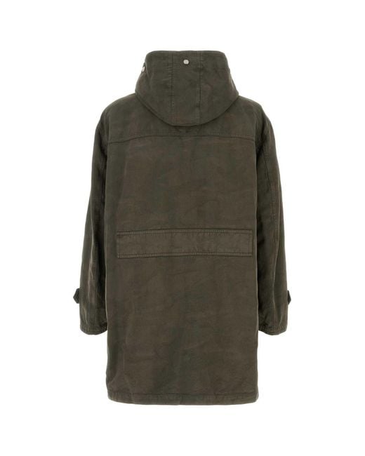 Fendi Green Coat Cotton Patchwo for men