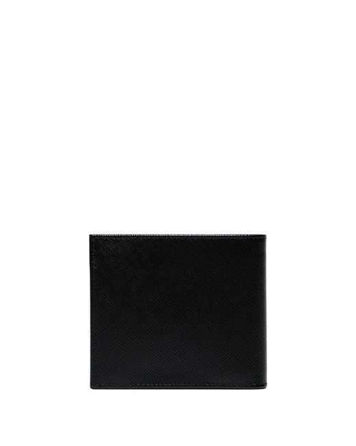 Prada Black Leather Bill Wallets for men
