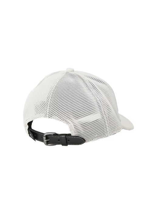 COACH White Embroidered Logo Trucker Hat Cap