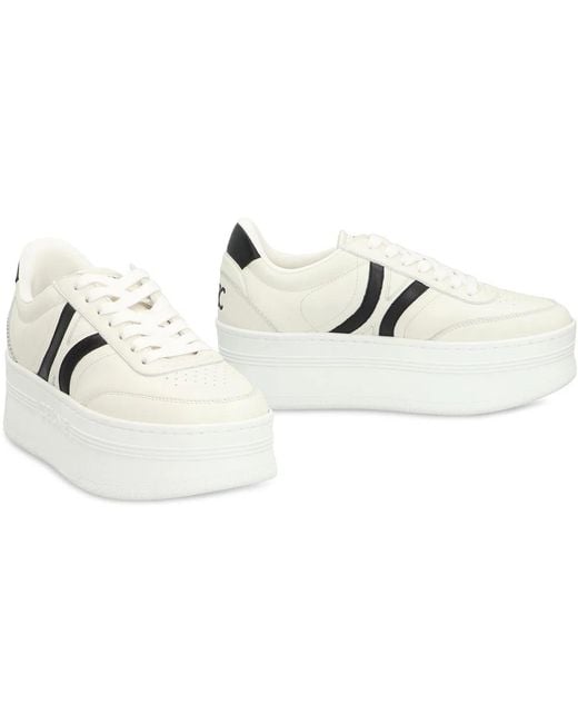 Céline White Sneakers Platform Block