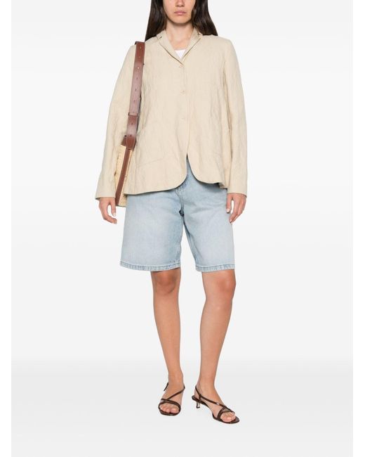 Apuntob Natural Wool And Cotton Blend Jacket