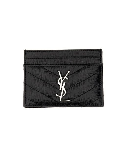 Saint Laurent Black Portacarte "Cassandre"