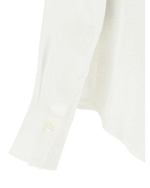 Ferragamo White Monogram Shirt