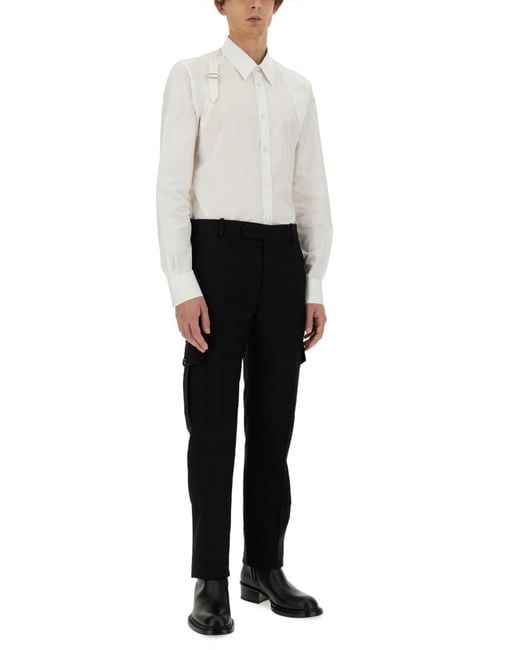 McQueen Black Military Pants for men