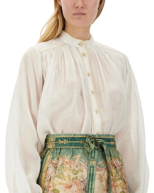 Zimmermann Natural Junie Billow Shirt