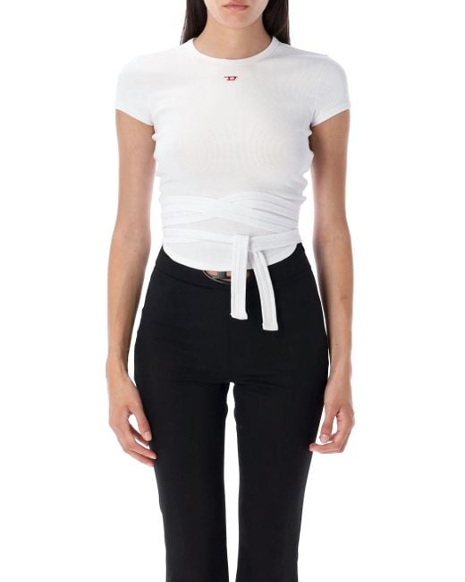 DIESEL White Bunny-Tail T-Shirt