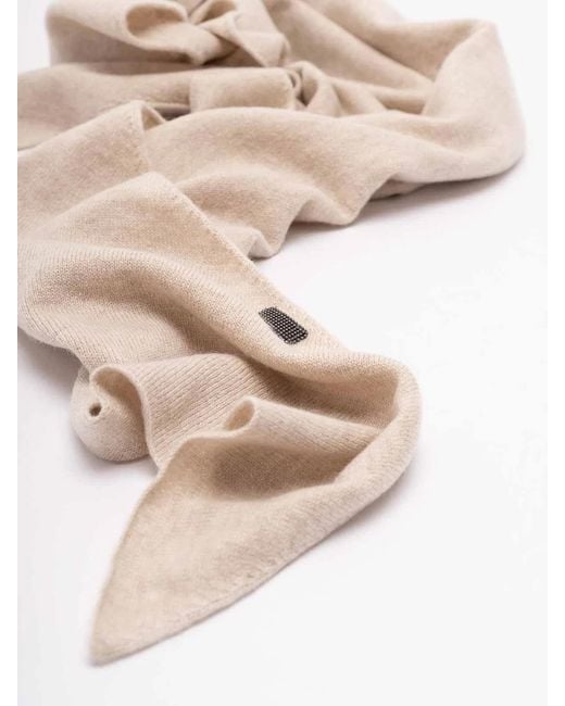 Brunello Cucinelli Natural Cashmere Scarf