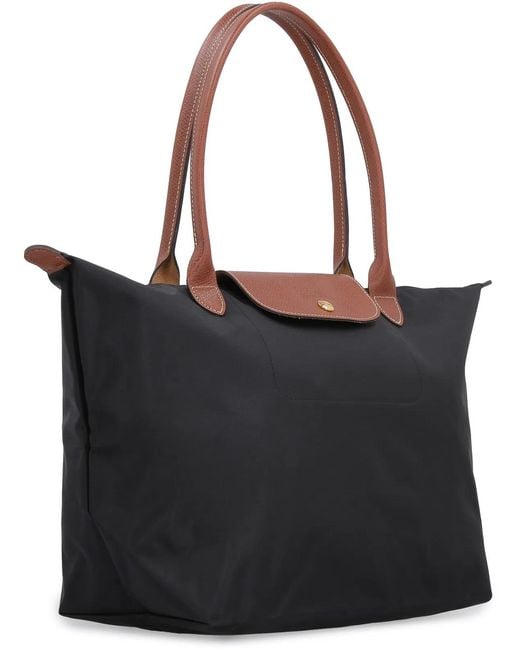 Longchamp Black Le Pliage Original L Tote Bag