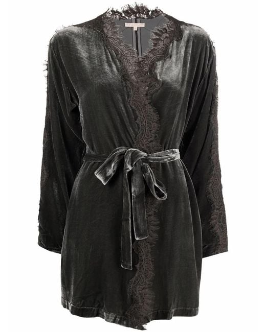 Gold Hawk Black Velvet Long Duster