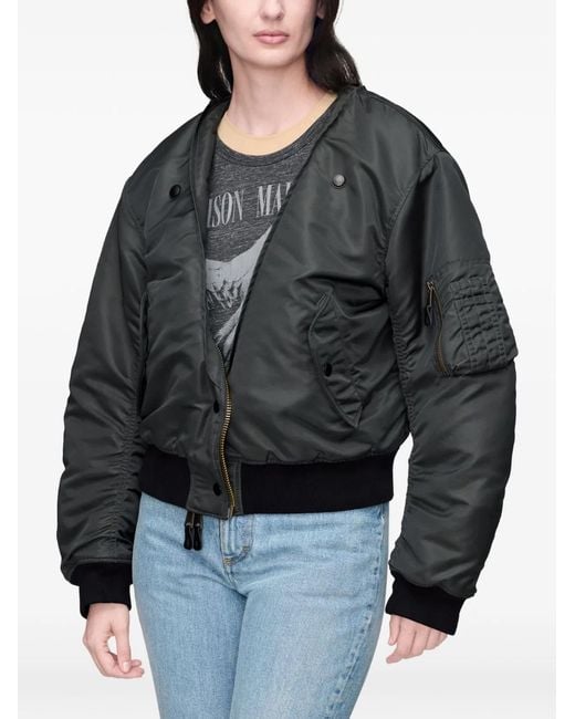 Maison Margiela Black Nylon Bomber Jacket
