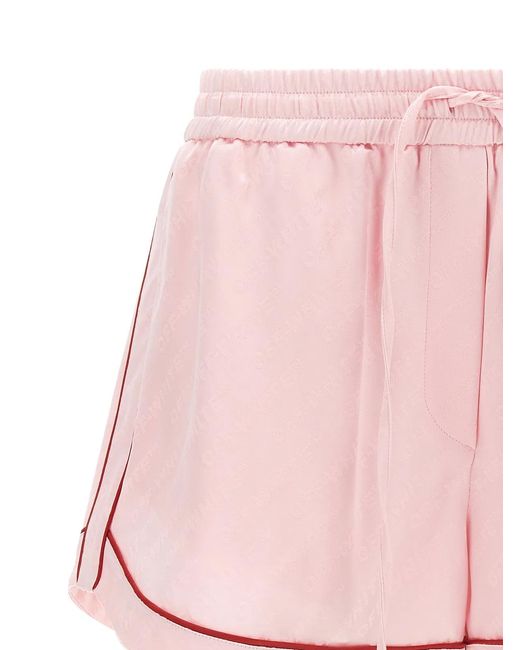 Off-White c/o Virgil Abloh Pink 'Jacquard Satin Pajama' Shorts
