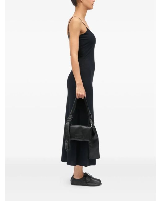 MM6 by Maison Margiela Black Glove Leather Shoulder Bag