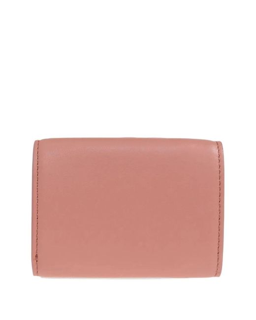 Fendi Pink Nappa Leather Baguette Micro Trifold Wallet