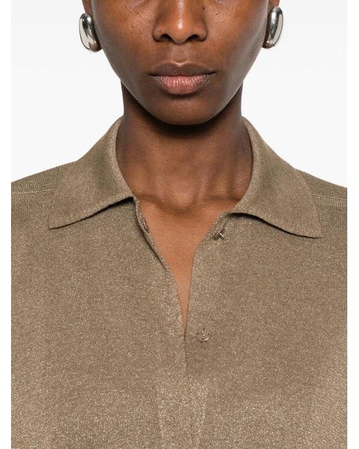 Fabiana Filippi Natural Short-Sleeves Shirt