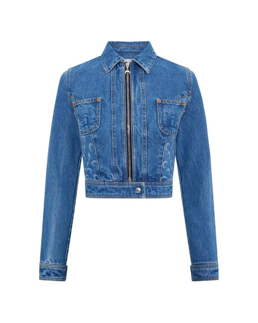 MARINE SERRE Blue Denim Cotton Jacket