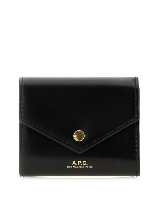 A.P.C. Black Porte-Monnaie Enveloppe