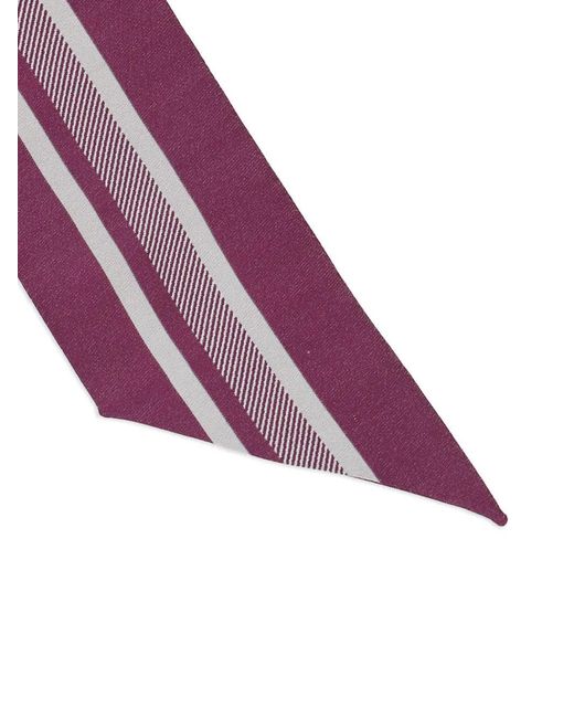 Prada Purple Scarf With Geometric Pattern