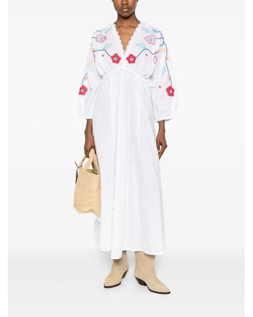 Forte_forte White Embroidered Cotton Dress
