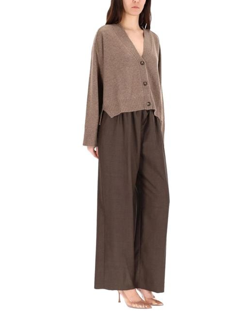 Loulou de Saison Brown Nude Cashmere Sweater