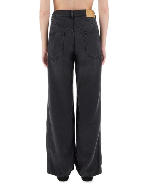 Isabel Marant Black Rodayna Wideleg Jeans