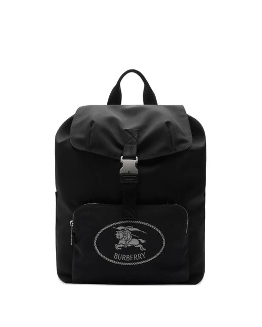 Burberry Black Orkney Flap Backpack for men