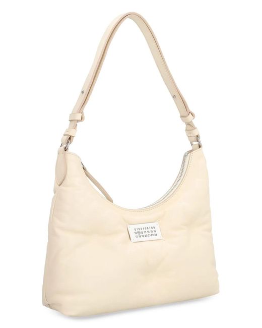 Maison Margiela Natural Glam Slam Leather Hobo-Bag