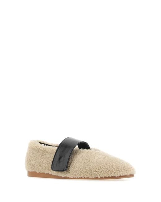 Low Classic Natural Teddy Mary Jane Ballerinas