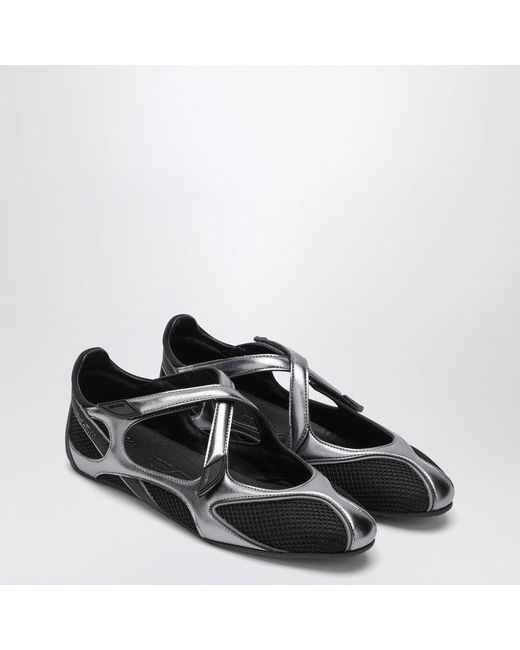 The Attico Black Ballerina Flat Floor 01
