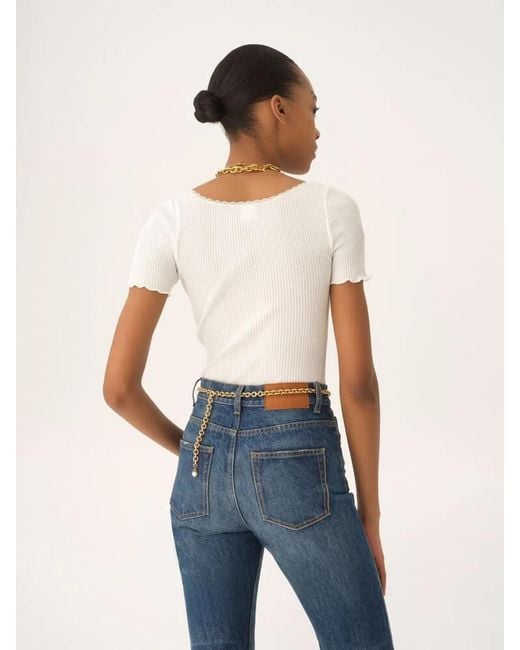 Chloé Blue Elephant Leg Jeans