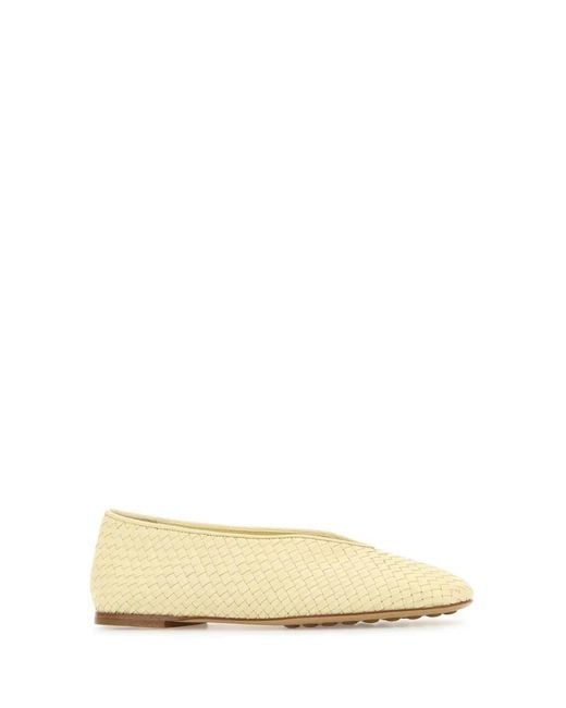 Bottega Veneta Natural Pastel Leather Rosa Ballerinas