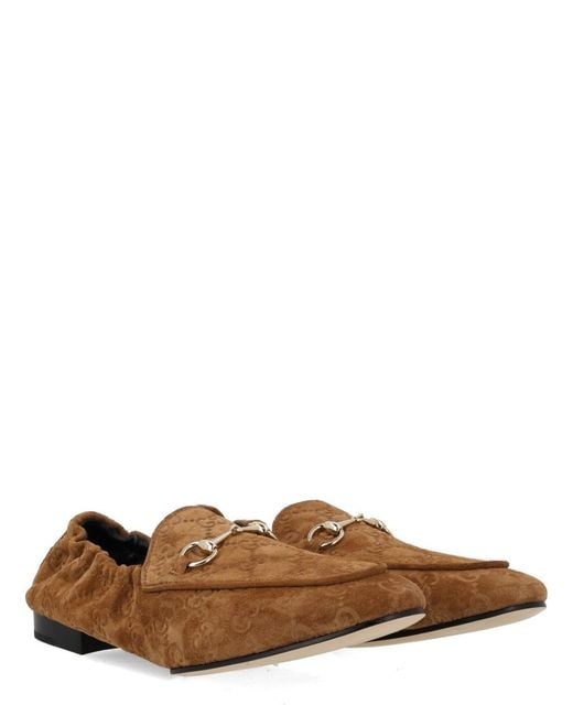 Gucci Brown Gg Loafer With Clamp