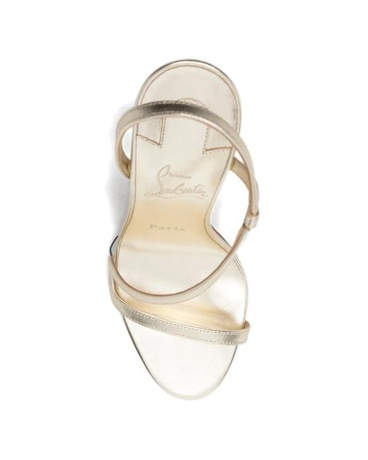 Christian Louboutin White Rosa Z Leather Sandals