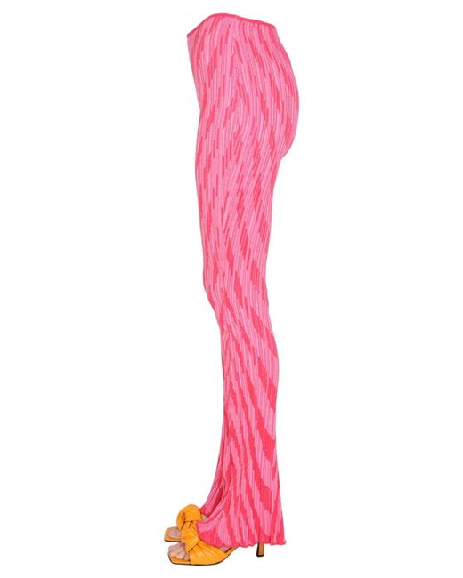 Philosophy Di Lorenzo Serafini Pink Striped Pattern Pants