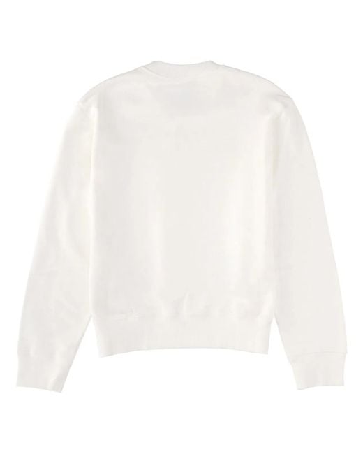 MM6 by Maison Margiela White Sweatshirt With Logo