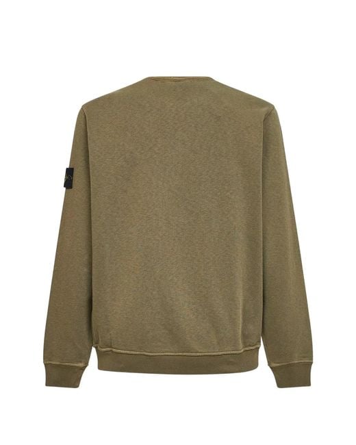 Stone Island Green Crewneck Sweatshirt for men