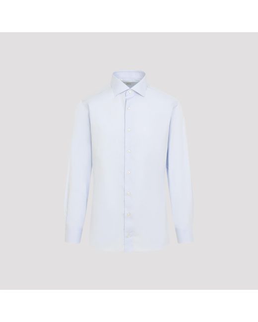Brioni Blue Sky Cotton Shirt for men