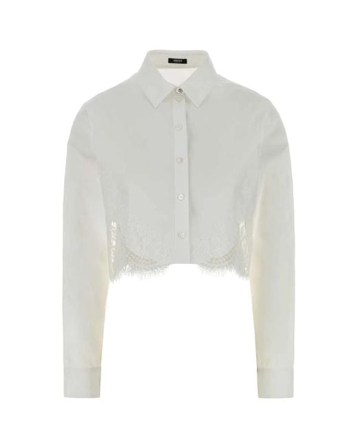 Versace White Informal Shirt Responsible Light Weight Poplin