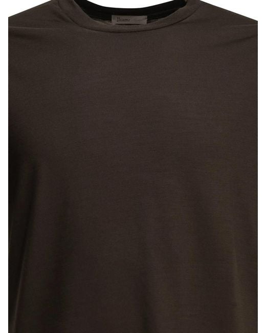 Herno Black "Resort Lana" Crew-Neck T-Shirt for men