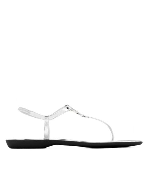 Gucci White Gg Ease Thong