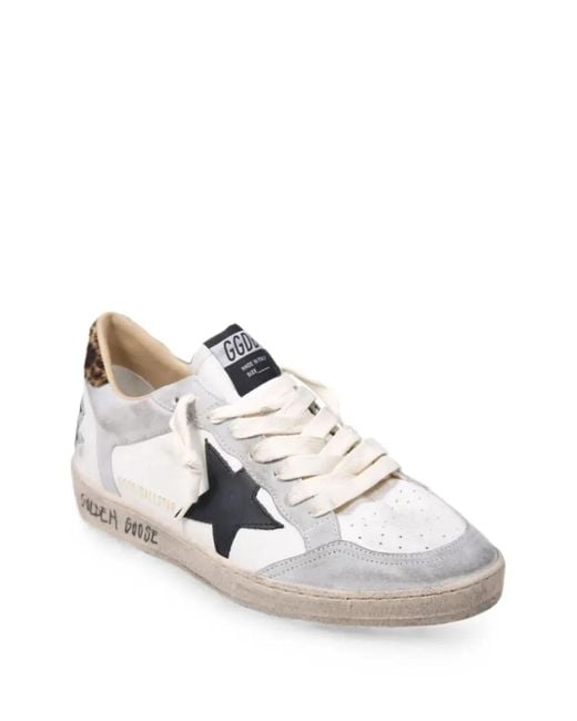 Golden Goose Deluxe Brand White Ballstar Sneakers for men
