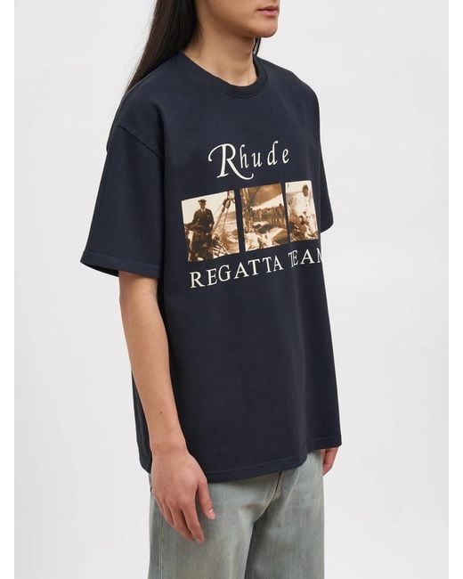 Rhude Blue Usvi Regatta Tour T-Shirt for men