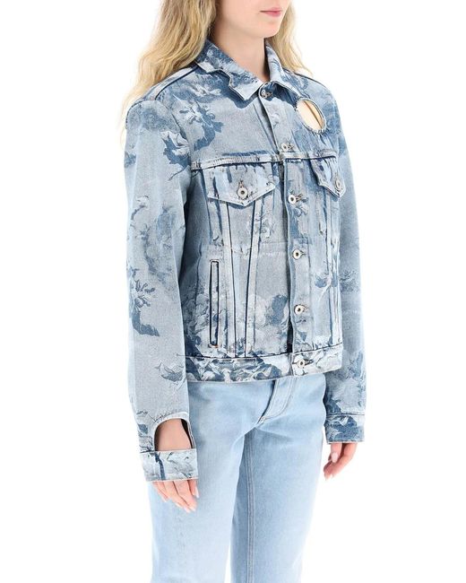 Off-White c/o Virgil Abloh Blue Printed Denim Jacket