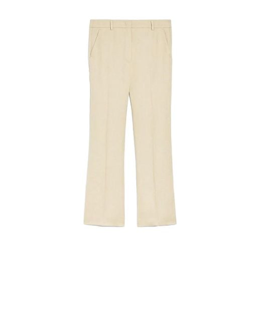 Weekend by Maxmara Natural Sand Flare Trousers