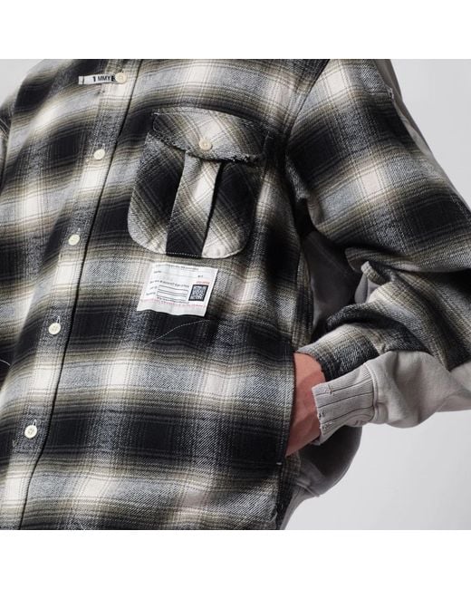 Maison Mihara Yasuhiro Gray Reversible Shirt Jacket for men