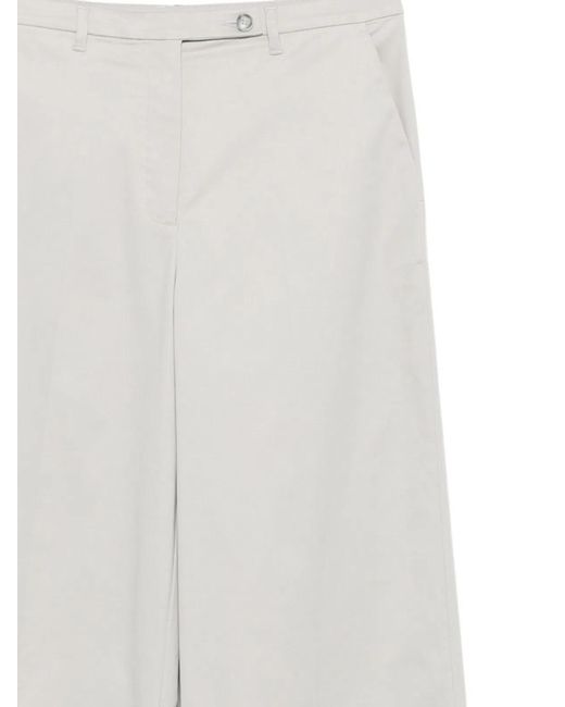 Emporio Armani White Cotton Trousers